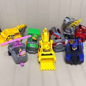 Paw Patrol Construction Rescue Vehicle Toy Set with figures lot